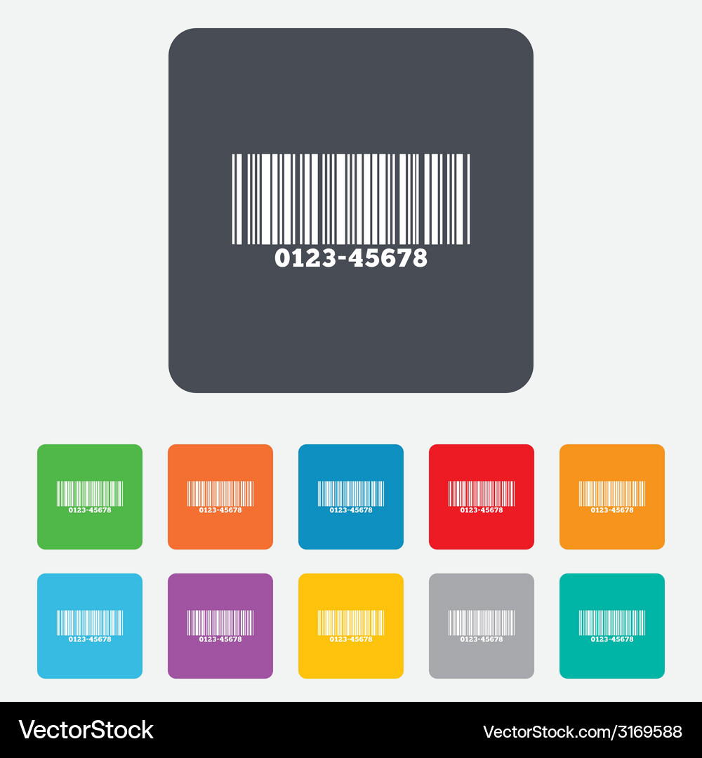 Bar code sign icon scan symbol Vector Image