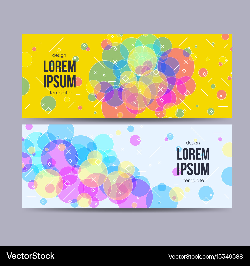 Design template with circles style use vector image
