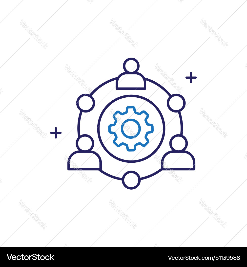 Managing suppliers icon efficiently overseeing vector image