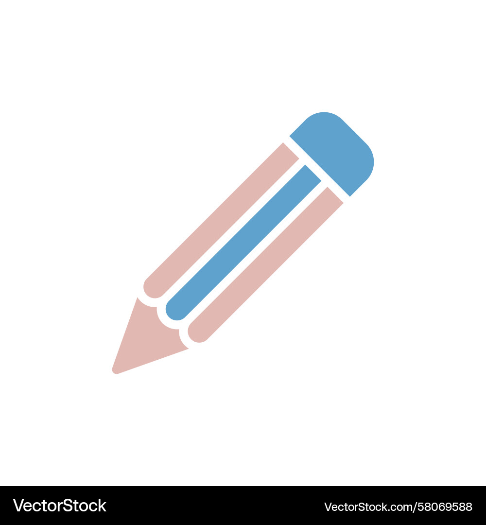Pencil Icon Template Royalty Free Vector Image