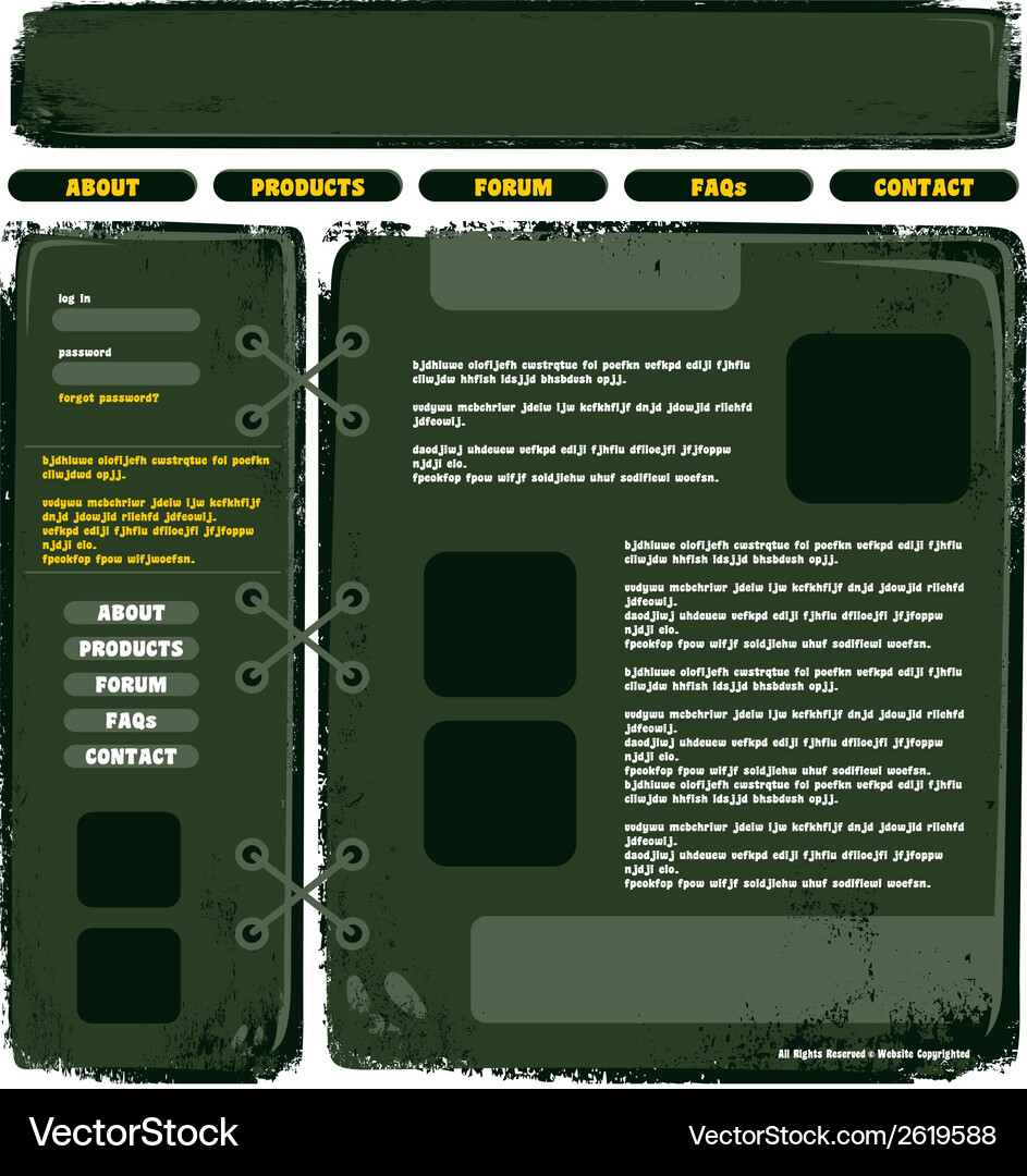 Web design document template Vector Image