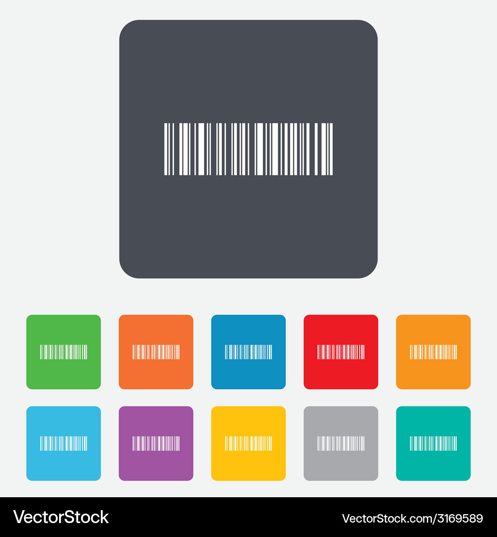 Bar code sign icon scan symbol Vector Image