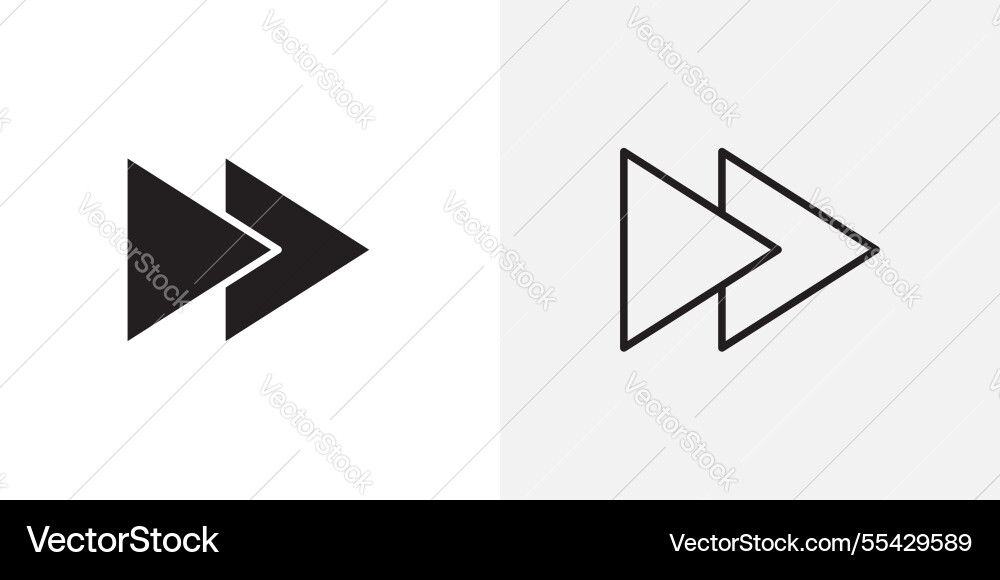 Forward icons pack for apps and ui ux desigs vector image