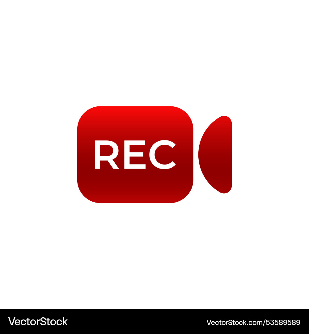 Rec indicator for live video recording Vector Image