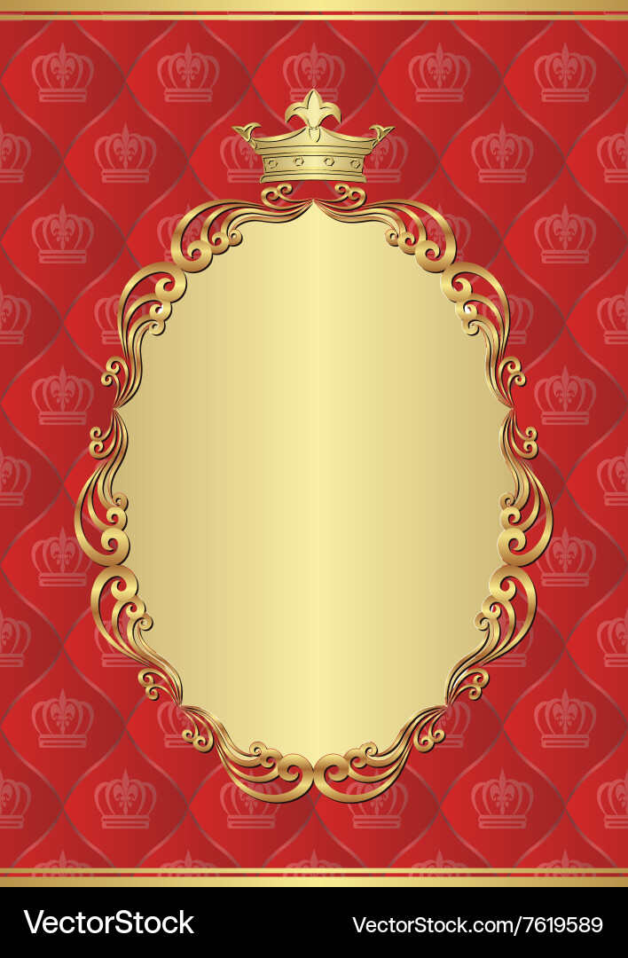 Royal Golden Frame Background Vector Image