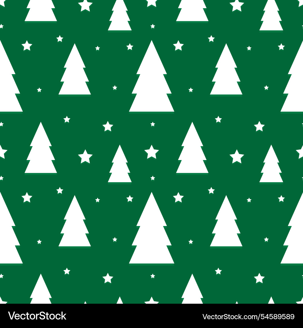 Simple christmas tree seamless patterns Simple christmas tree seamless patterns Vector Image