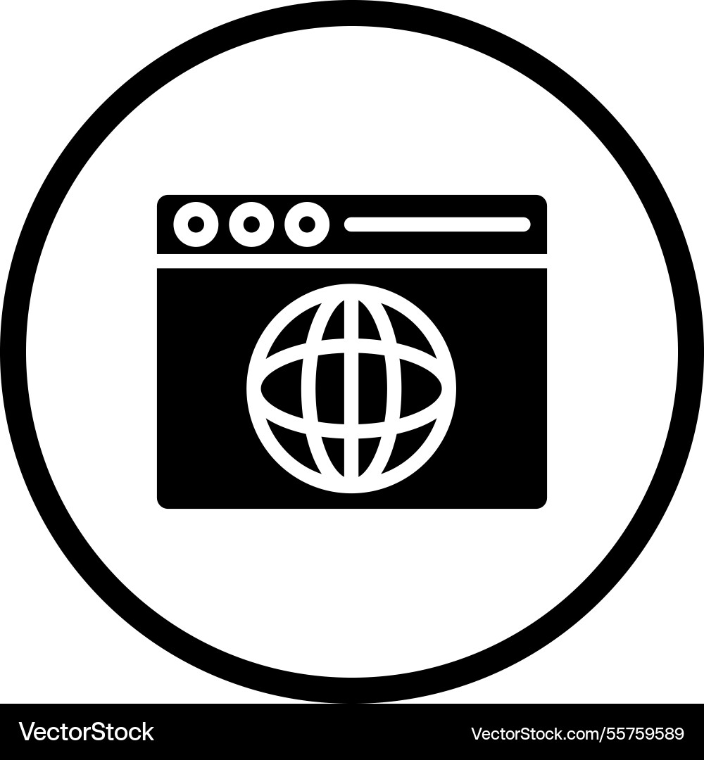 Web browser icon design vector image