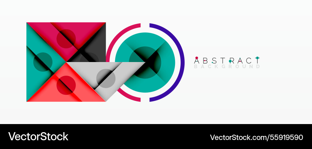 Abstract geometric composition with intersecting Vector Image