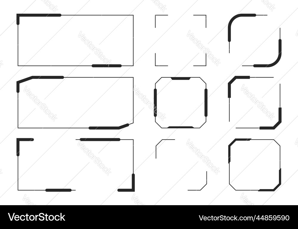 Digital Frame Collection Vektorbild