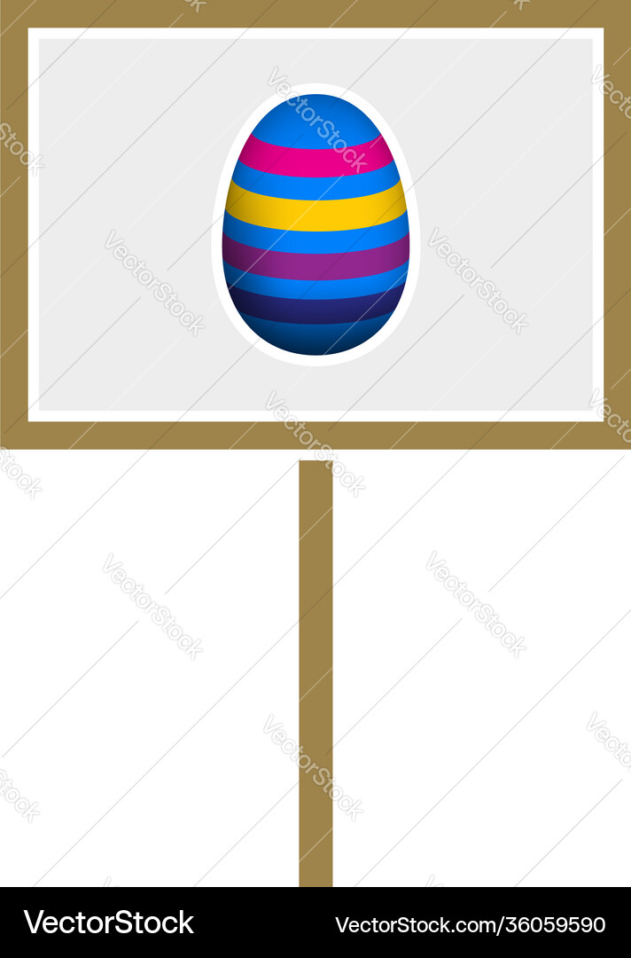 Easter pointer with egg icon vector image