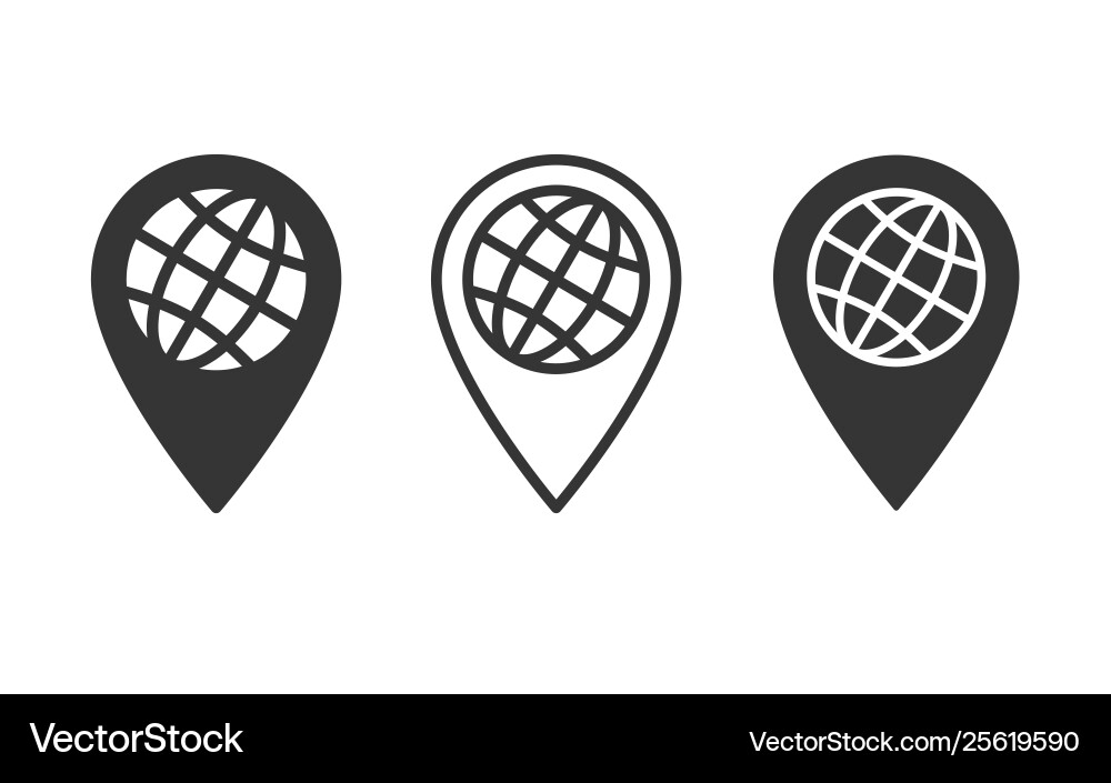 Globe icon for graphic and web design vector image