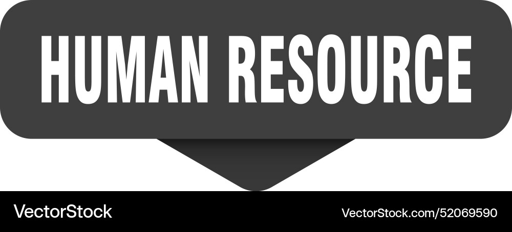 Human resource sticker sign Royalty Free Vector Image
