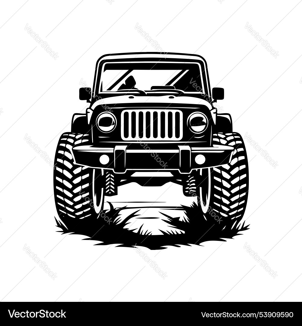 Off Road Jeep Silhouette – Royalty-Free Vector | VectorStock, image size:1000x1080