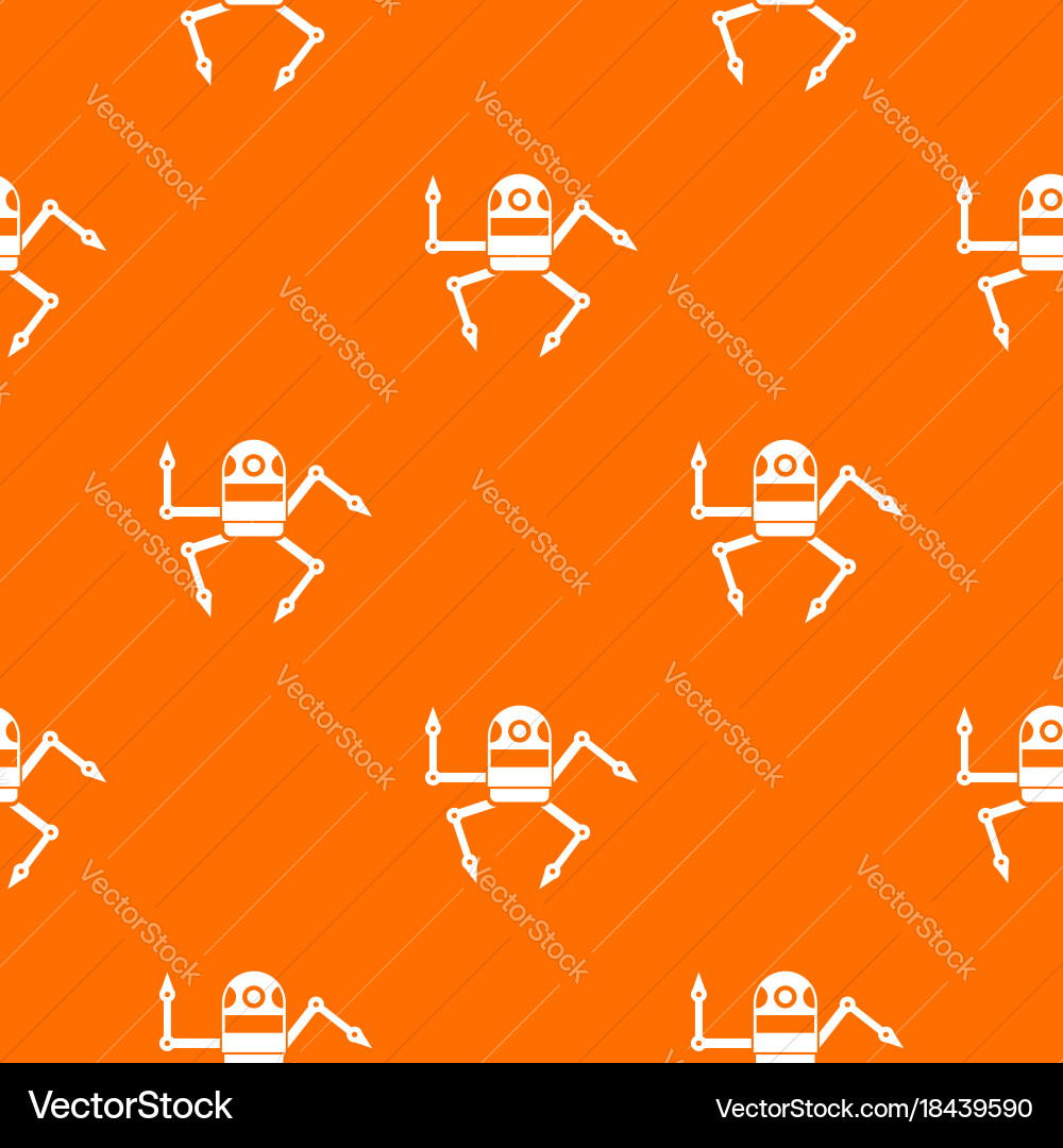 Spider robot pattern seamless vector image