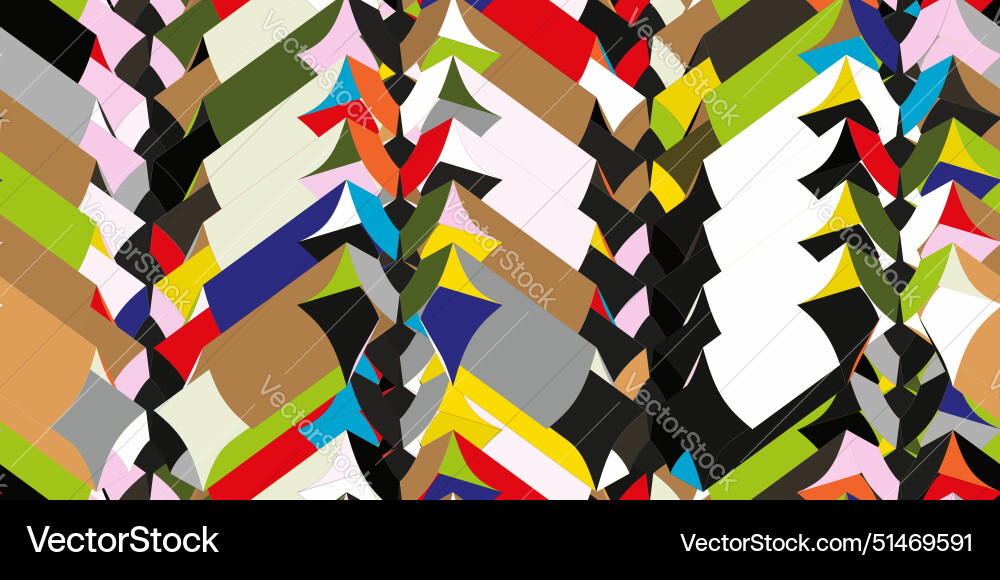 Abstract seamless colorful 3d pattern background Vector Image