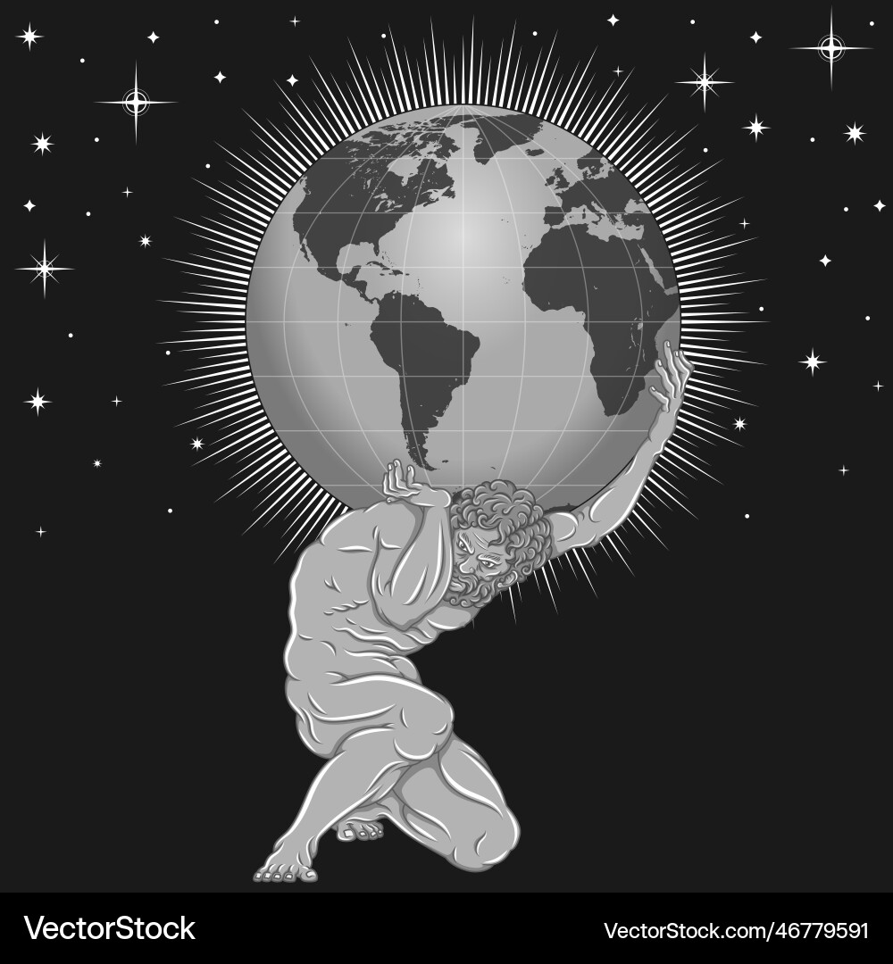 atlas-holding-the-earth-royalty-free-vector-image