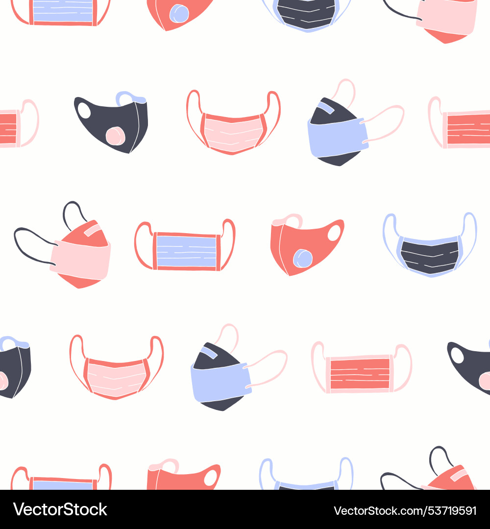 Collection of mask seamless pattern for print Collection of mask seamless pattern for print vector image