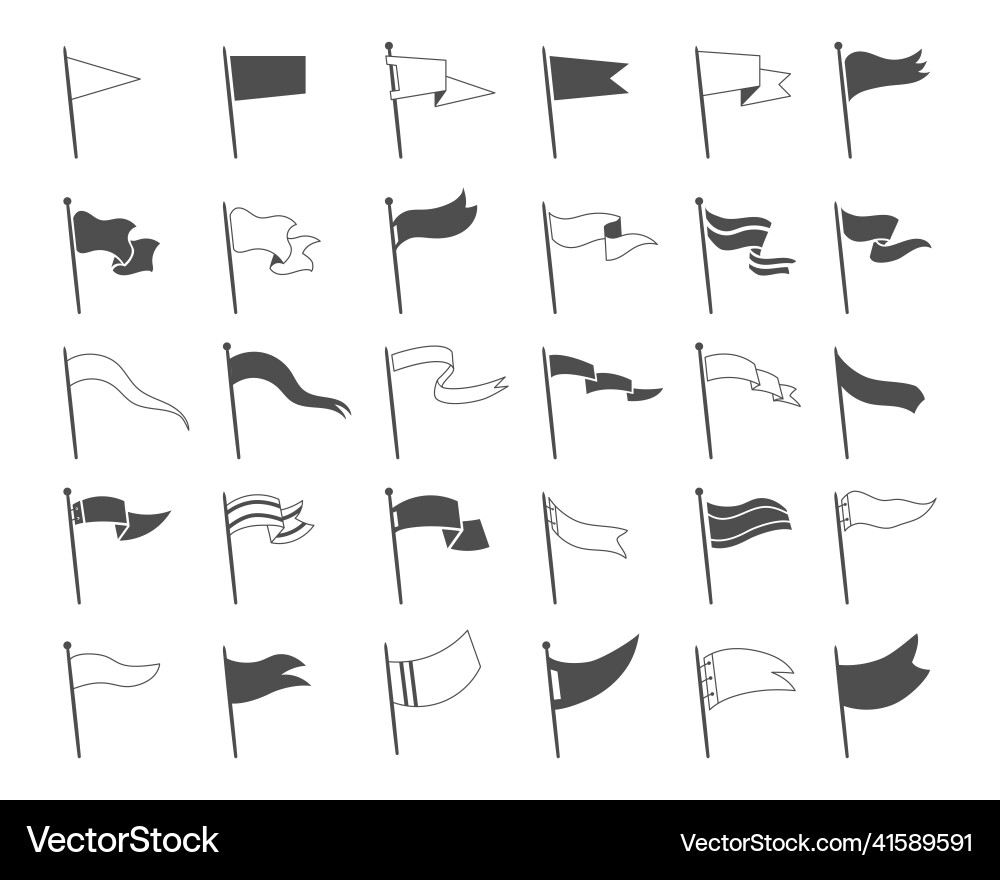 Flaggen-Logo schwarz waving retro Emblem Vintage Flaggen-Logo schwarz waving retro Emblem Vintage vektorbild