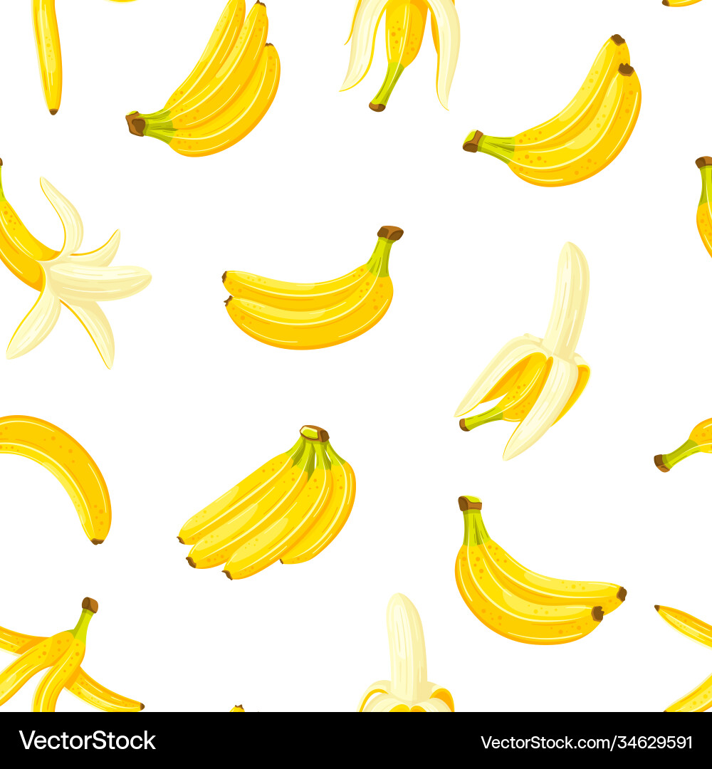 Seamless pattern with a set bananas Vector Image