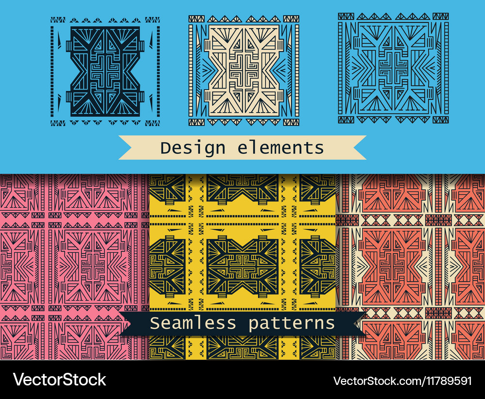 Set of seamless patterns Vector Image
