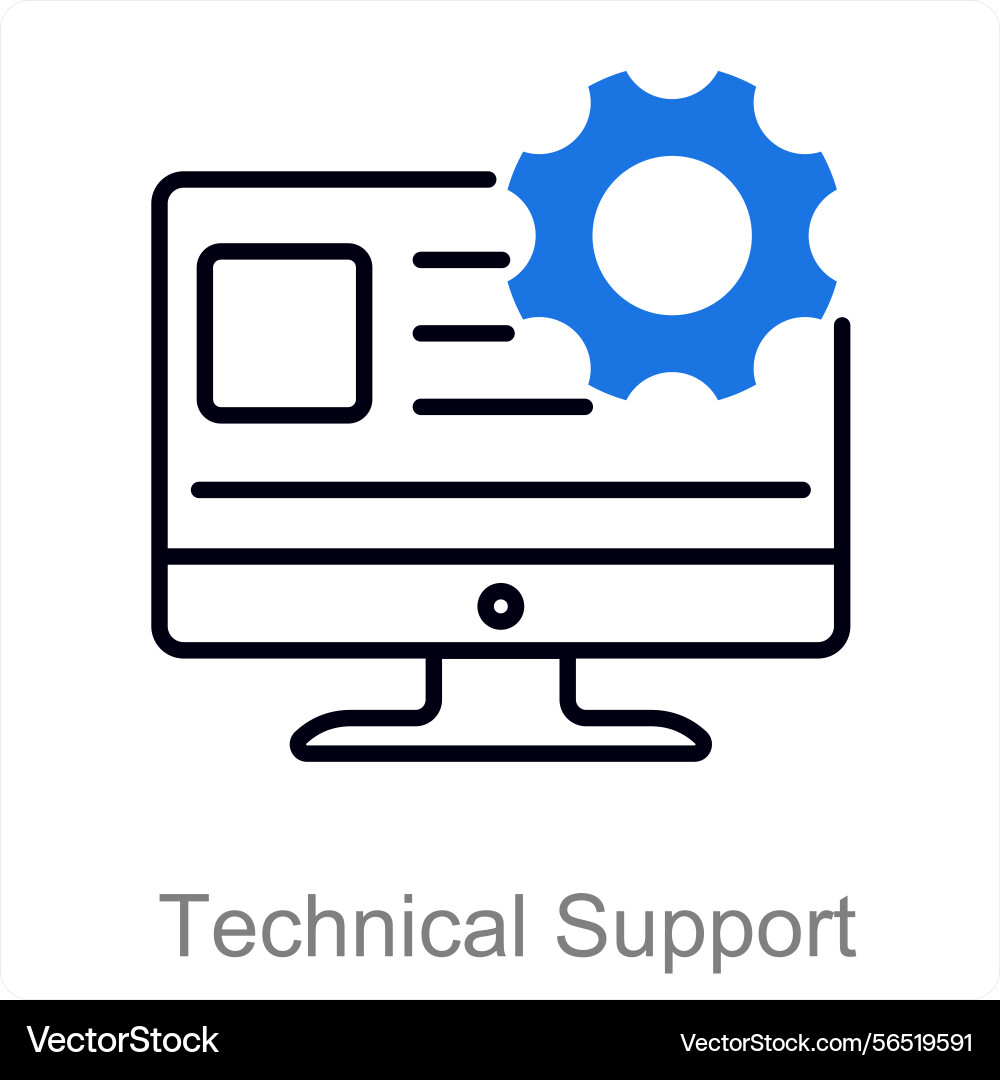 Technical support and rating icon concept Vector Image