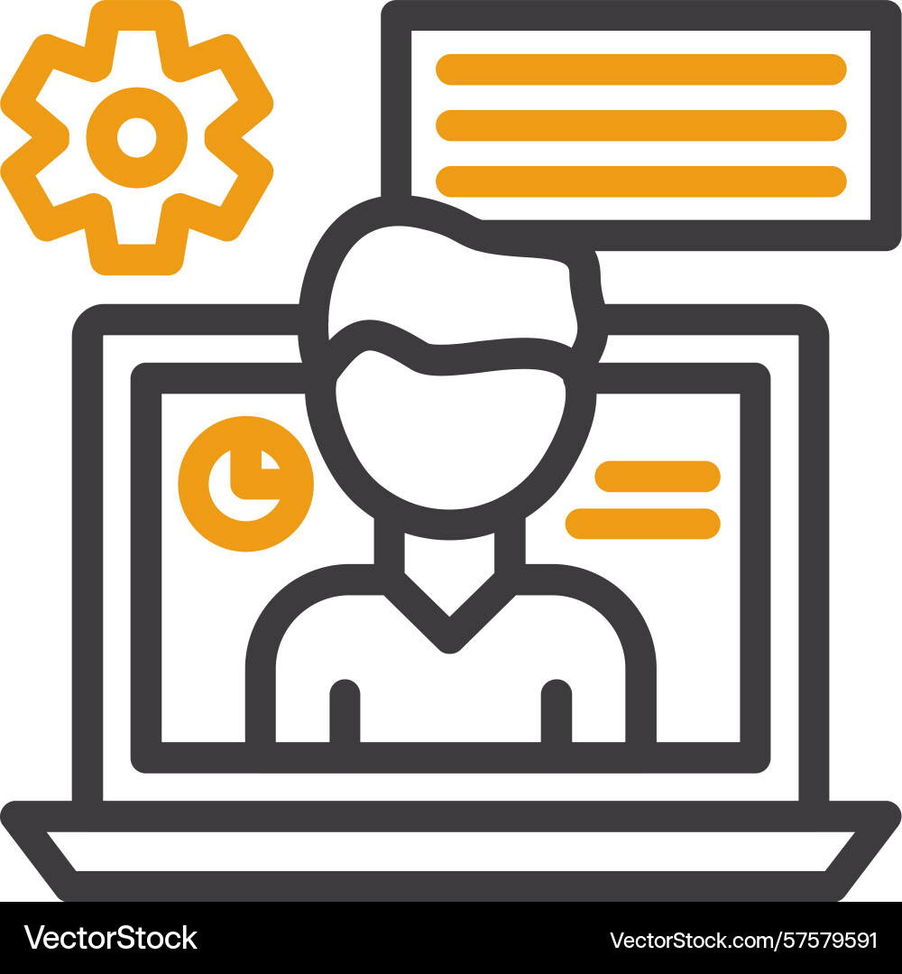 Virtual assistant two color icon Vector Image