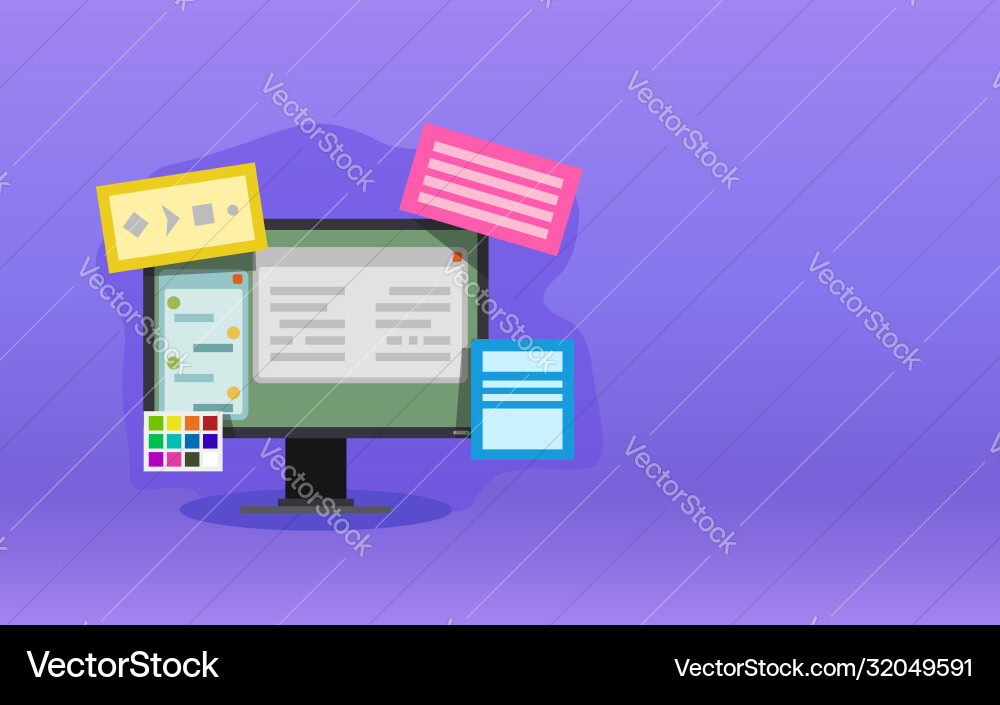 Web design elements violet background Web design elements violet background vector image