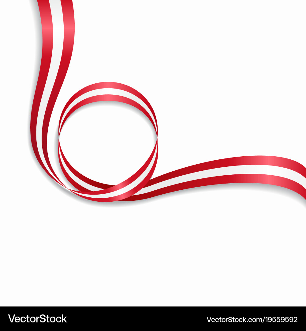 Austrian Wavy Flag Background vector image