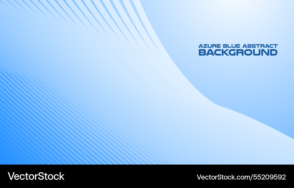 Azure blue abstract background with curve line Vector Image