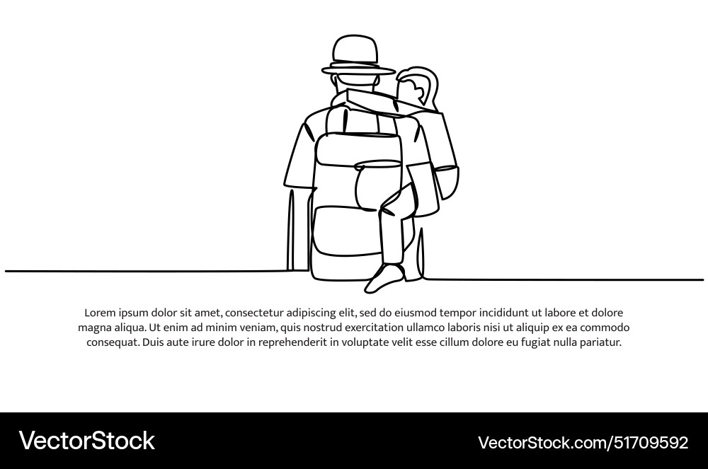 Continuous one line design of picnic Continuous one line design of picnic vector image