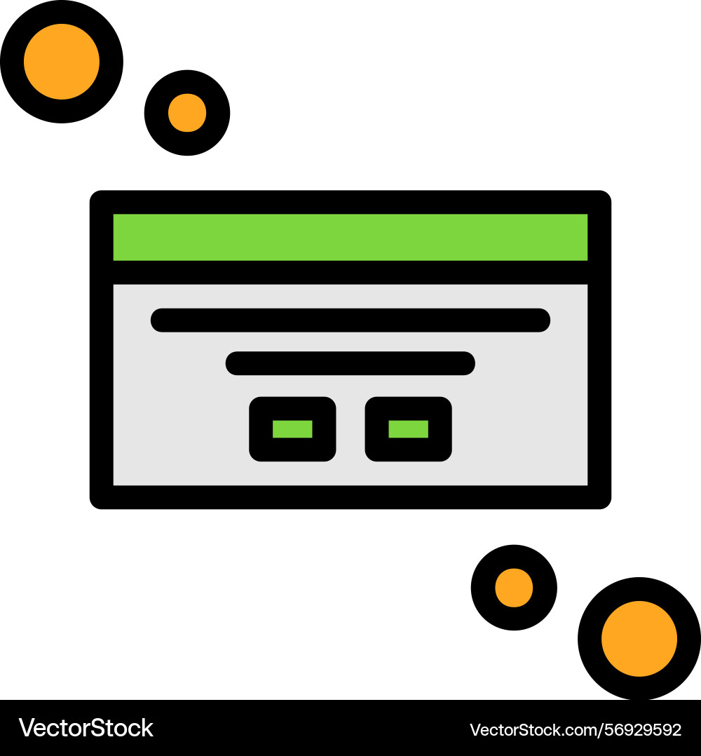 Dialog box customization line filled style icon vector image