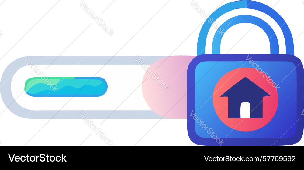 Home security progress smart system status design Vector Image