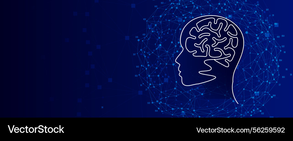 Künstliche Intelligenz Gehirn und menschlicher Geist Künstliche Intelligenz Gehirn und menschlicher Geist vektorbild