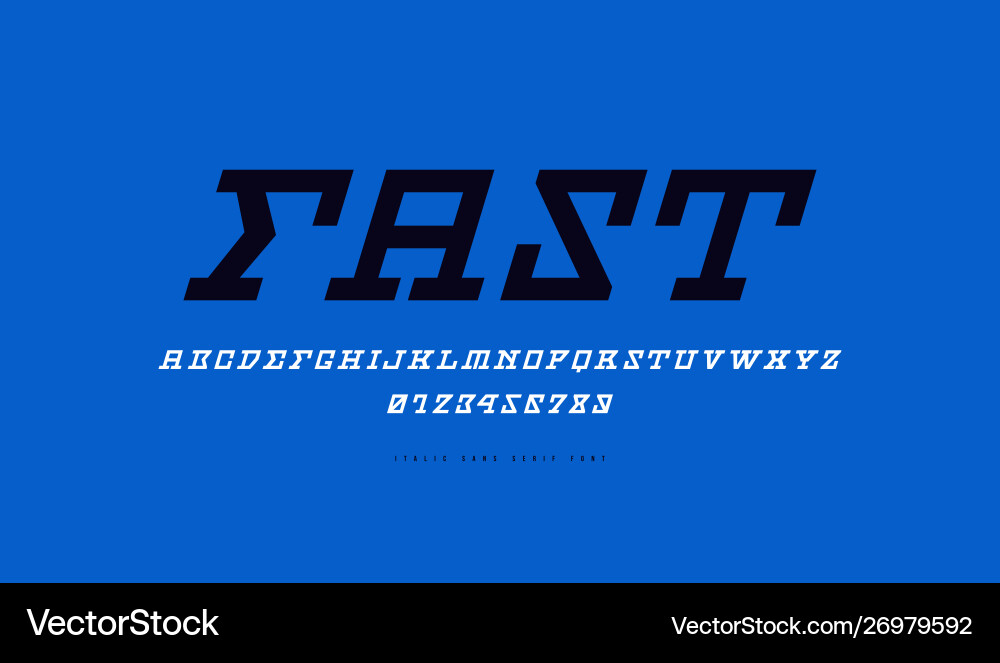 Sci-Fi Slab Serif Font - Bold & Angular vector image