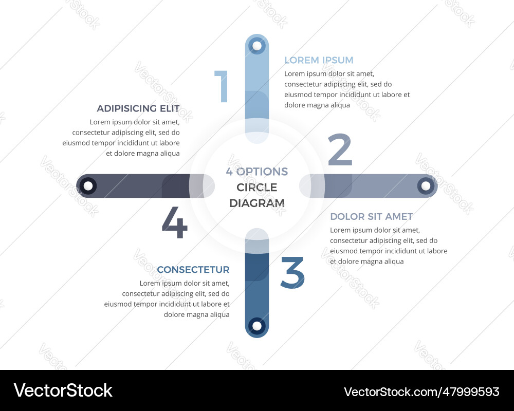 Circle diagram with six elements Royalty Free Vector Image
