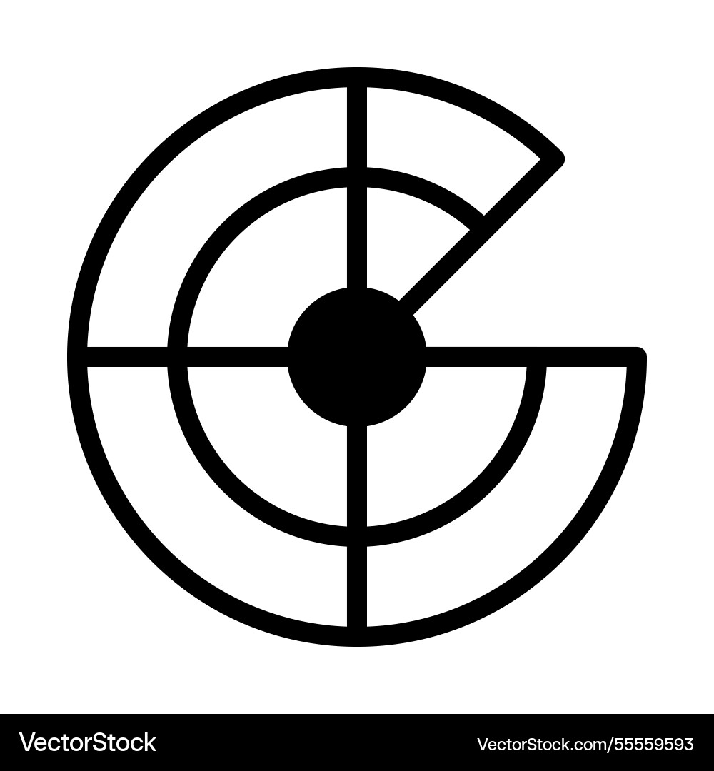 Circular target abstract visual element graphic Vector Image