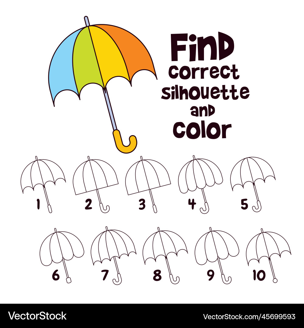 Find the correct shadow 2 same objects Find the correct shadow 2 same objects vector image