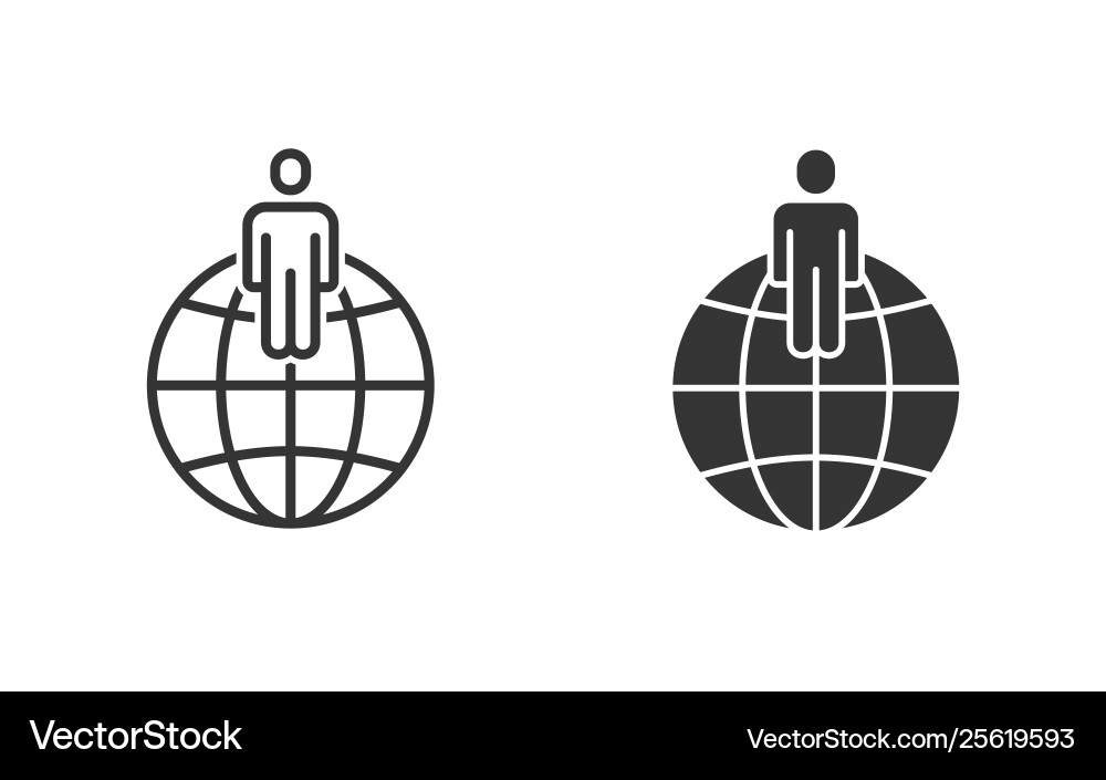Globe icon for graphic and web design Vector Image