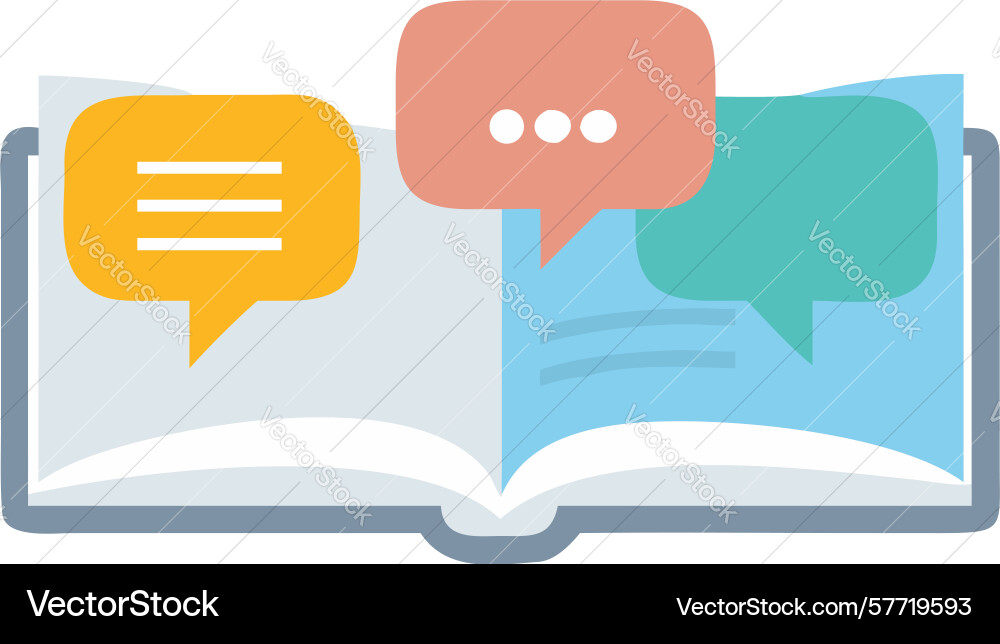 Interactive reading discussion icon design Vector Image