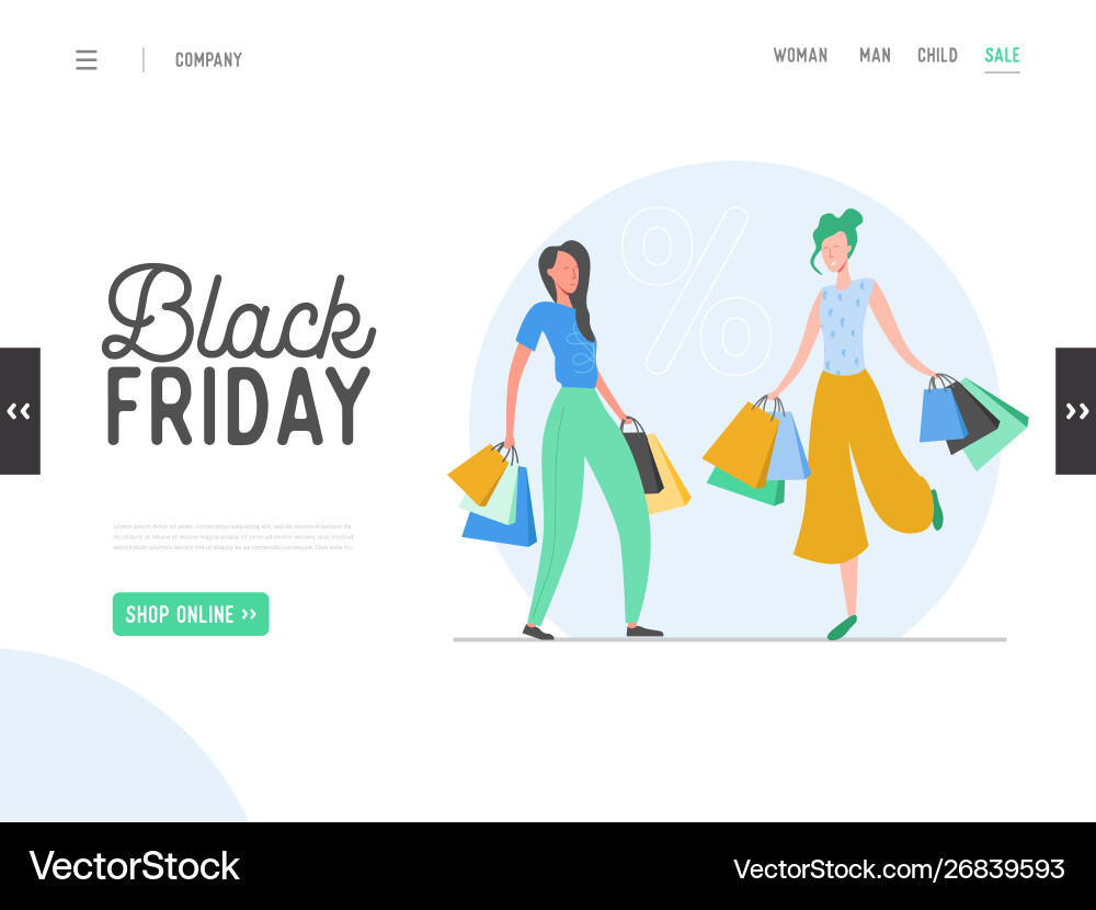 Konzept Shopping-Thema schwarz Freitag Online-Verkauf Konzept Shopping-Thema schwarz Freitag Online-Verkauf vektorbild