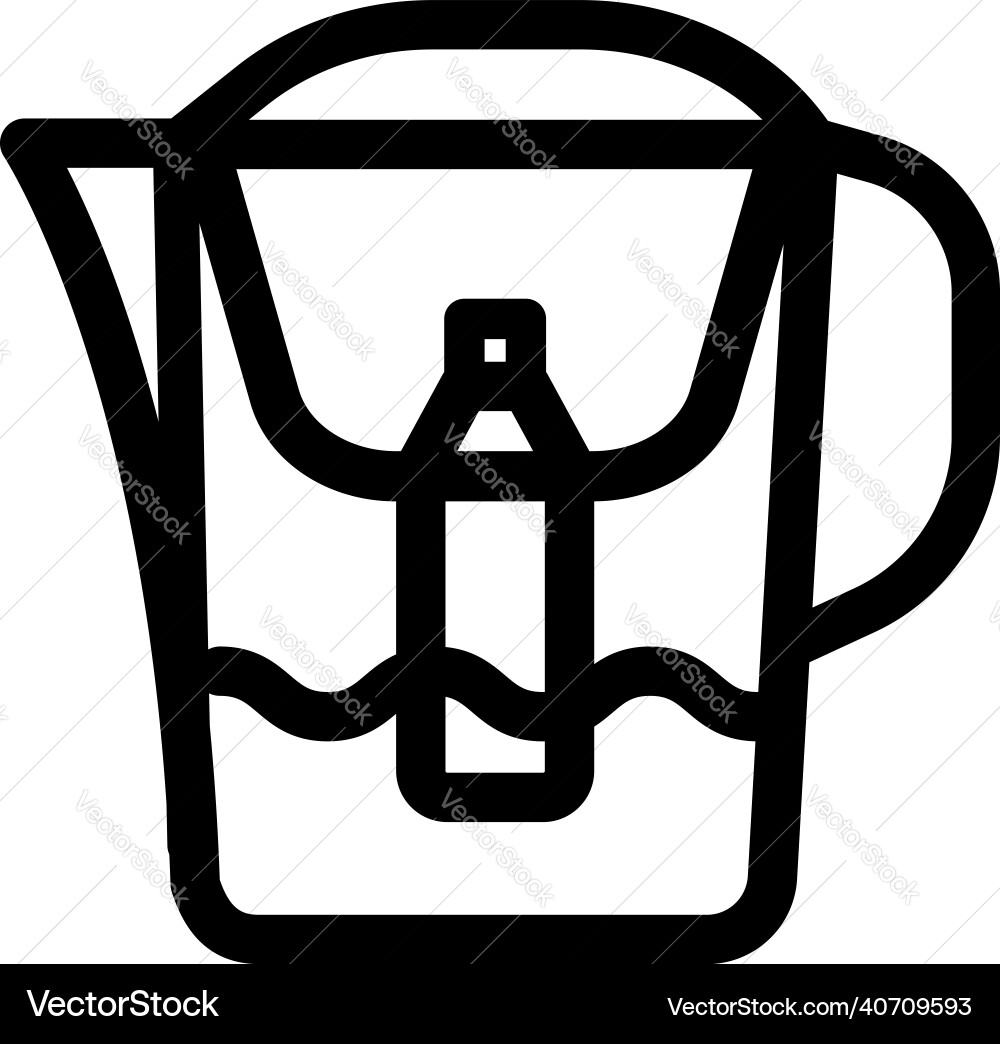 Outline Wasserfilter Jug-Symbol für Webdesign Outline Wasserfilter Jug-Symbol für Webdesign vektorbild