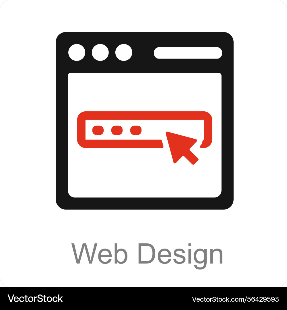 Web design and element icon concept Vector Image
