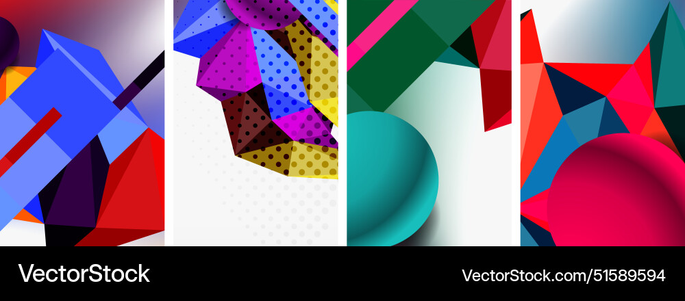 3d sphere and low poly triangle design 3d sphere and low poly triangle design vector image