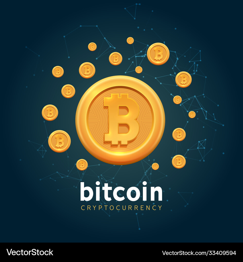 Bitcoin Crypto Currency Background vector image