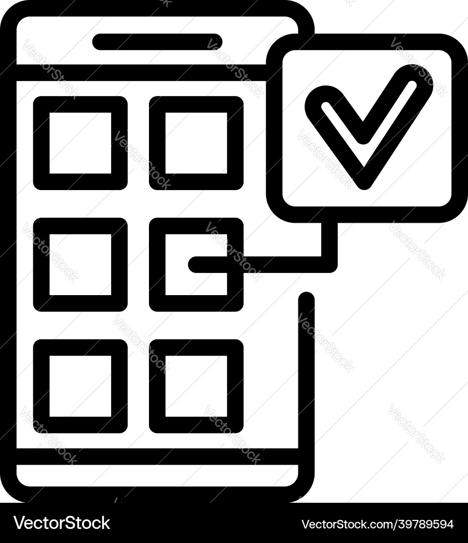 Code step phone icon outline login verify Code step phone icon outline login verify vector image