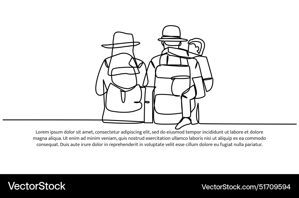 Continuous one line design of picnic Continuous one line design of picnic vector image
