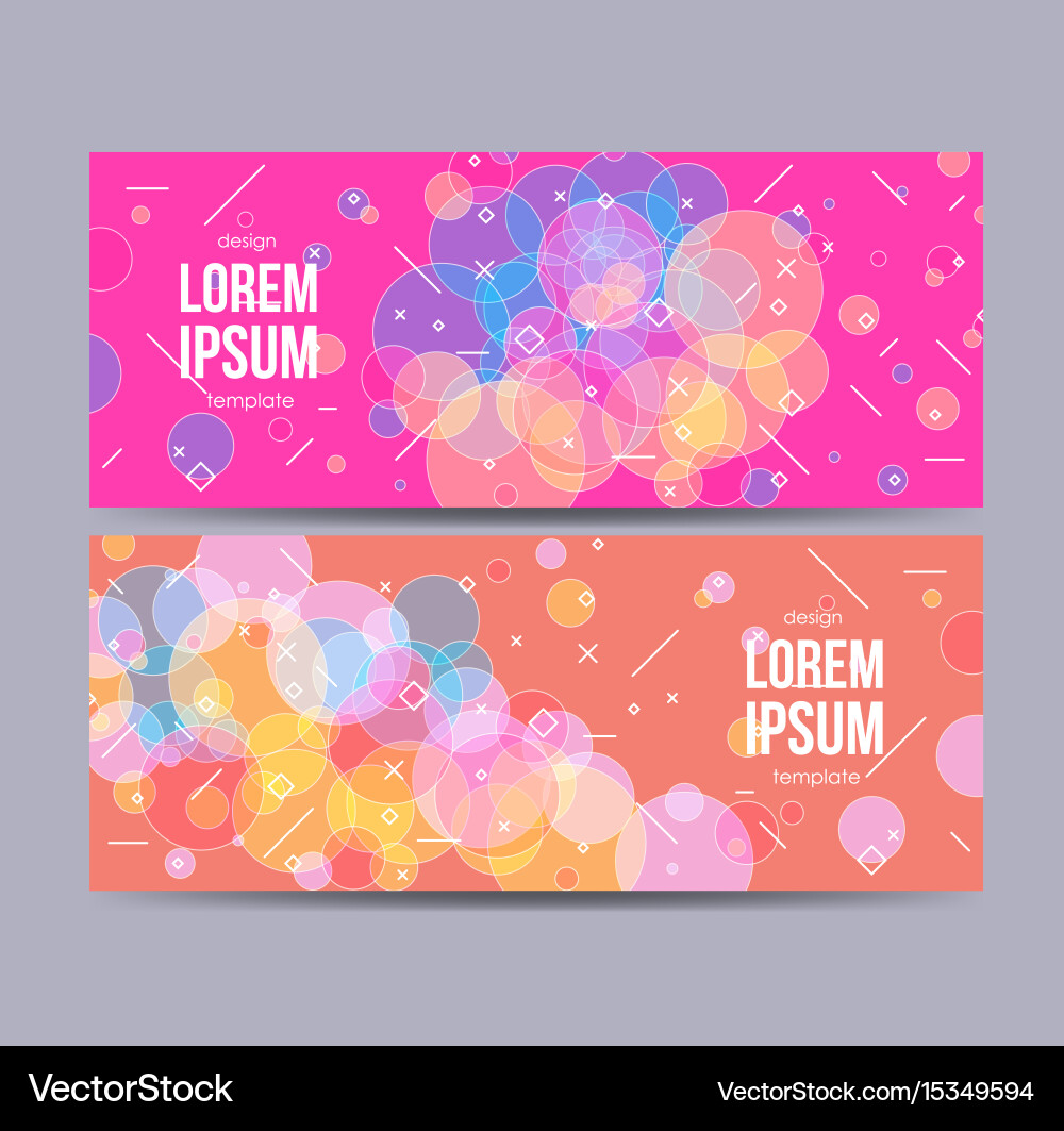 Design template with circles style use vector image