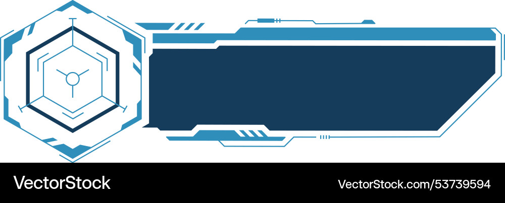 Futuristic HUD Box UI Element Royalty Free Vector Image
