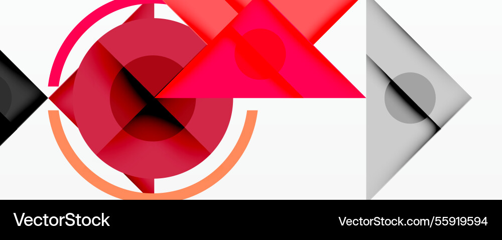 Geometric abstract design with layered triangles Vector Image