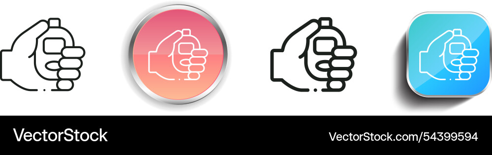 Glucosemeter icon thin linear regular and button vector image